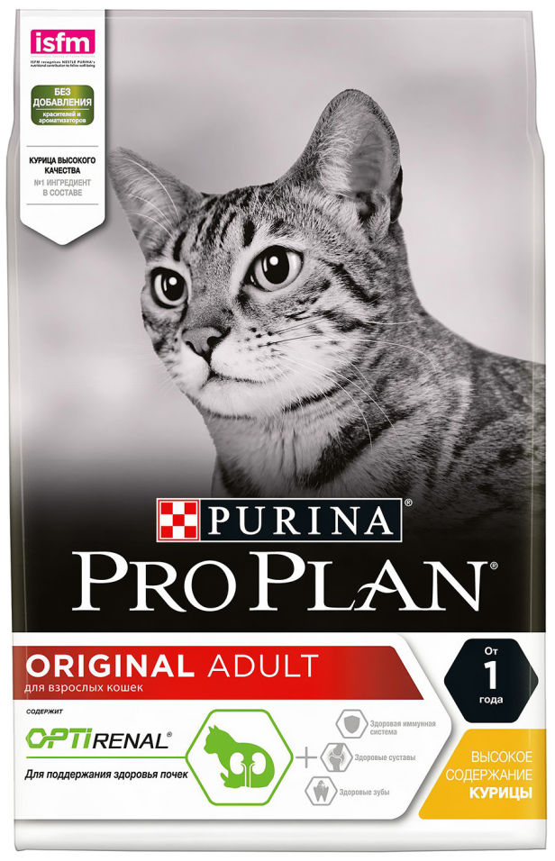 Сухой корм для кошек Pro Plan Original Adult с курицей 3кг Сухой корм для кошек Pro Plan Original Adult с курицей 3кг