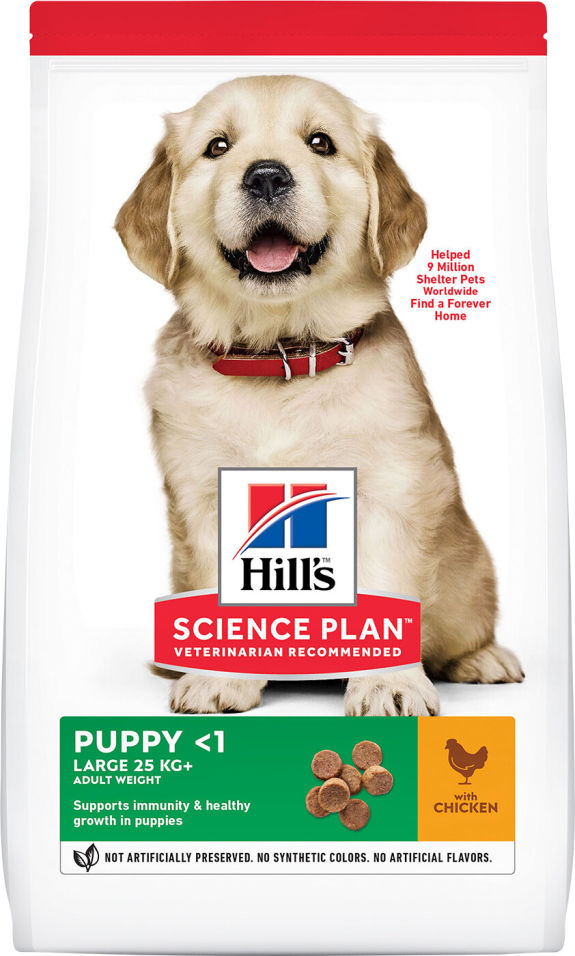Сухой корм для щенков Hills Science Plan для крупных пород с курицей 12кг Сухой корм для щенков Hills Science Plan для крупных пород с курицей 12кг