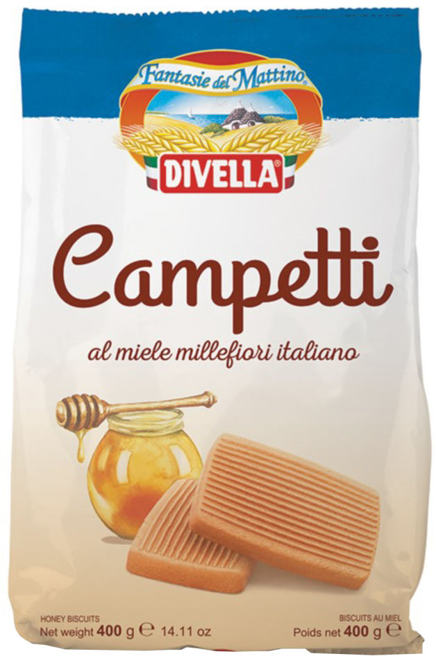 Печенье Divella Кампетти с мёдом 400г