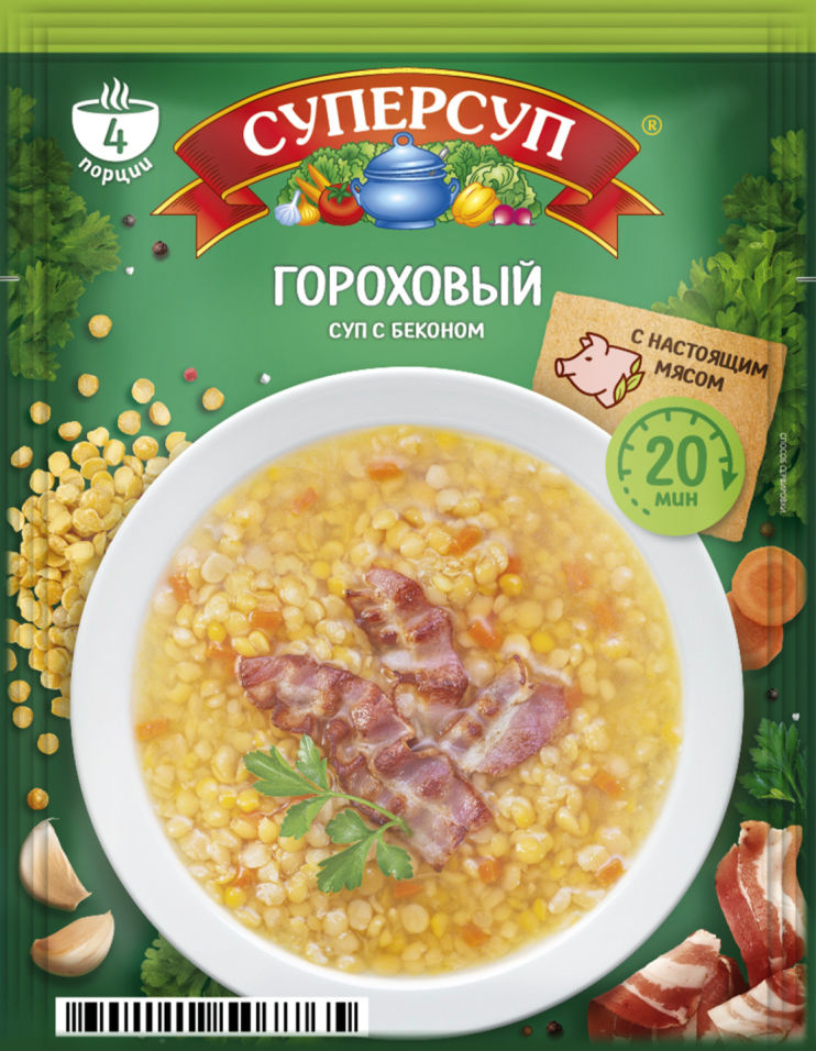 Суп Суперсуп Гороховый с беконом 70г