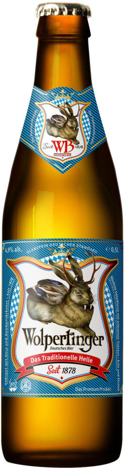 Пиво Wolpertinger Das Traditionelle Helle 4.9% 0.5л Пиво Wolpertinger Das Traditionelle Helle 4.9% 0.5л