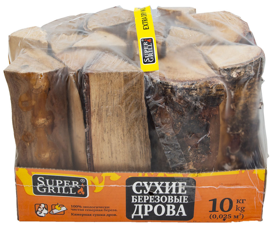 Дрова SuperGrill березовые 10кг