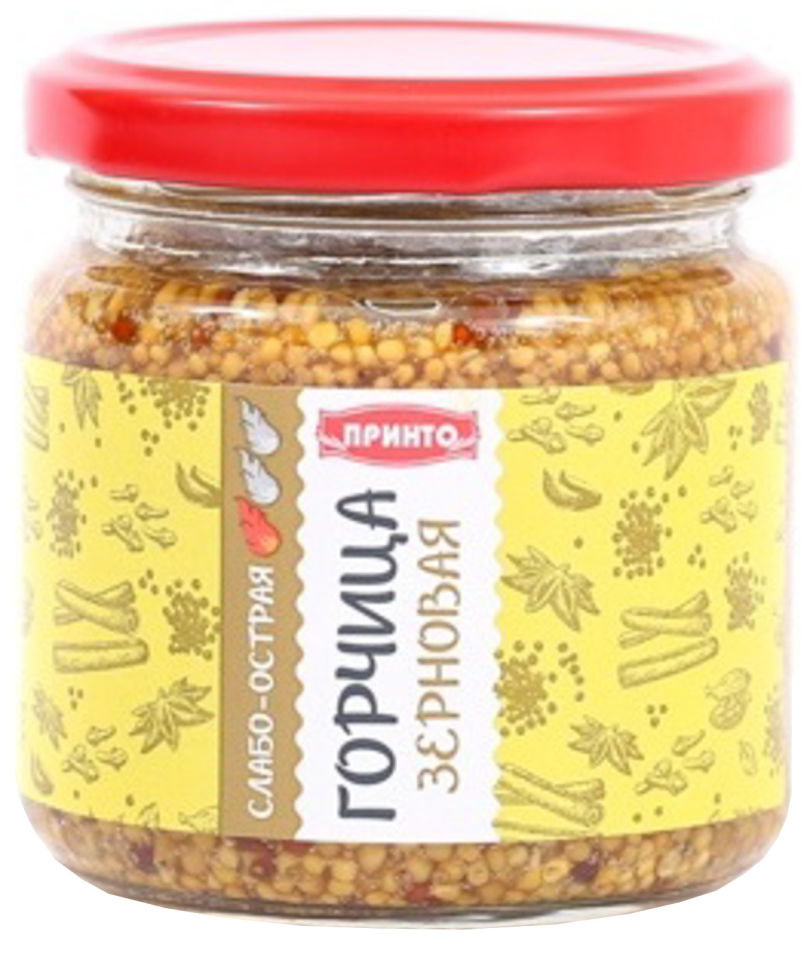 Горчица Принто Зерновая 180г