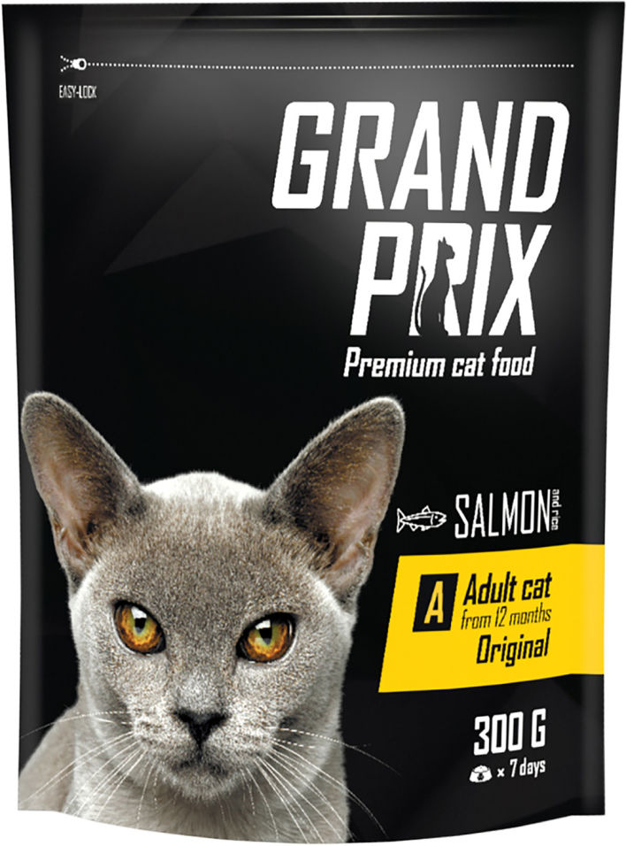 Корм для кошек Grand Prix Adult Original Лосось 300г Корм для кошек Grand Prix Adult Original Лосось 300г