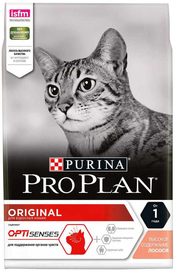 Сухой корм для кошек Pro Plan Original Adult с лососем 3кг Сухой корм для кошек Pro Plan Original Adult с лососем 3кг