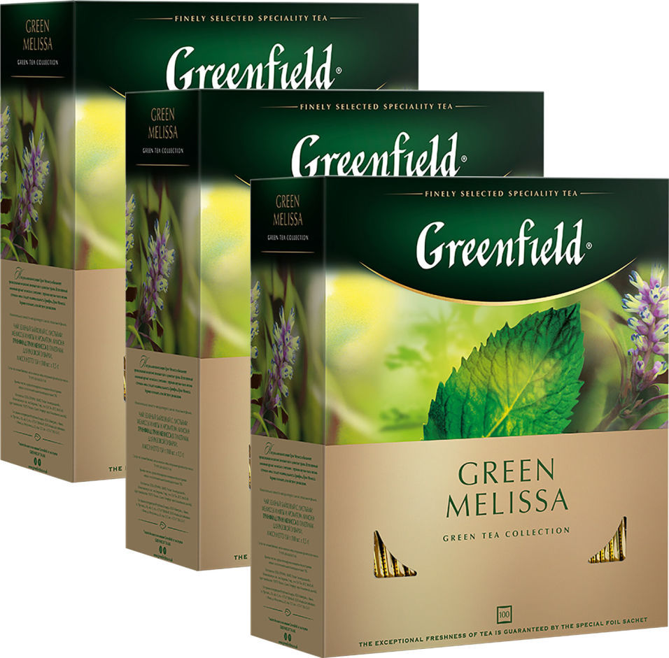 Гринфилд зеленый. Greenfield Green Melissa 100 пак. Чай Гринфилд зеленый 100 пак. Чай Гринфилд Грин Мелисса. Чай Гринфилд с мелиссой 100.