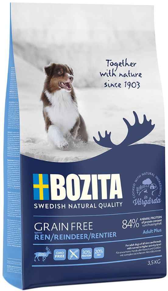 Сухой корм для собак Bozita Grain Free Reindeer с мясом оленя 3.5кг Сухой корм для собак Bozita Grain Free Reindeer с мясом оленя 3.5кг