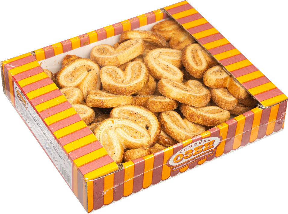 Печенье Семейка Озби Мини плюшки с маком и сахаром лайт 500г