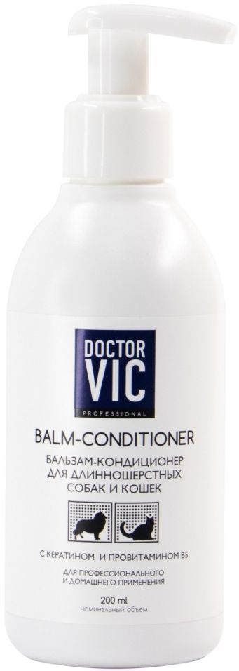 Бальзам для собак и кошек Doctor VIC с кератином 200мл