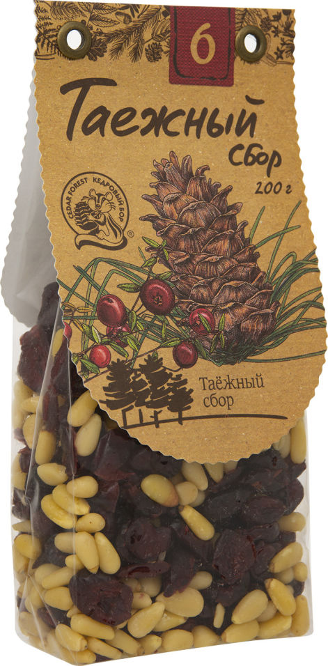 Смесь ягодно-ореховая Таежный сбор №6 сушеная 200г