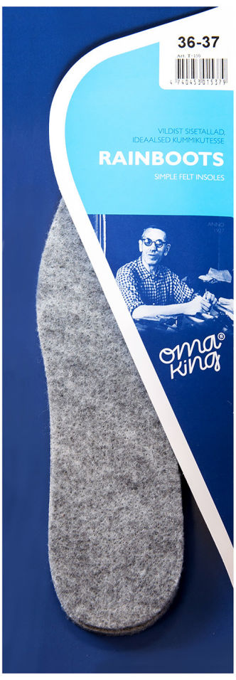 Стельки OmaKing Rainboots теплые р.36-37