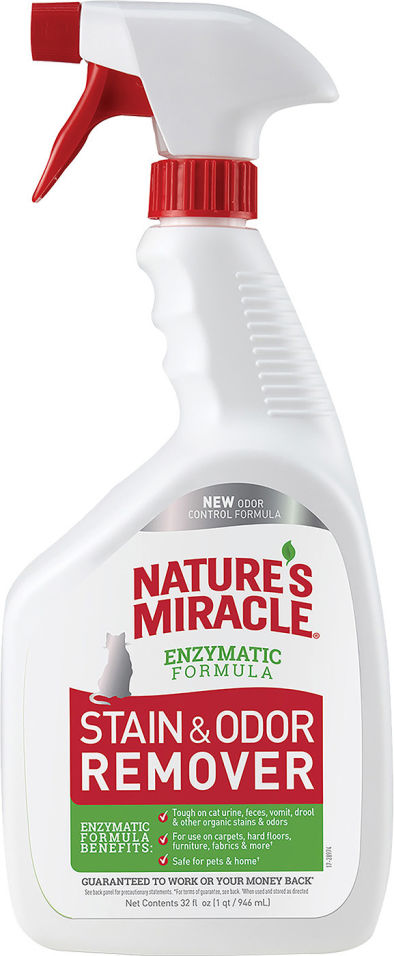 Средство чистящее Natures Miracle Remover Spray для удаления пятен и запаха кошек 945мл