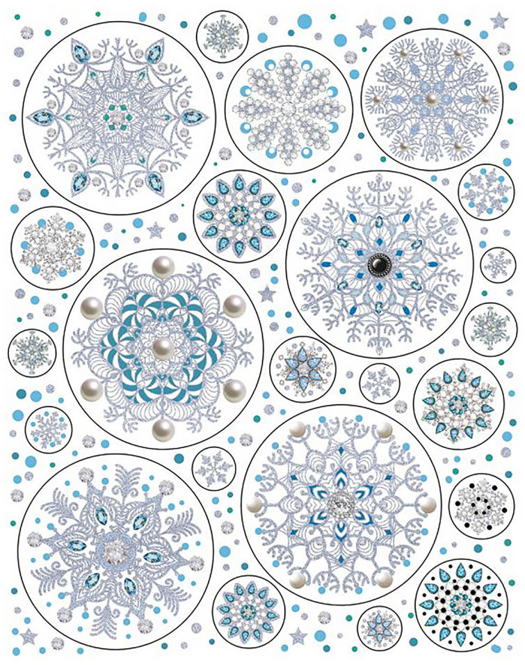 Украшение новогоднее на окно Magic Time Новогодние снежинки 30*38см