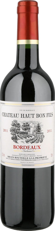 Отзывы о Вине Chateau Haut Bon Fils Bordeaux красном сухом 13% 0.75л