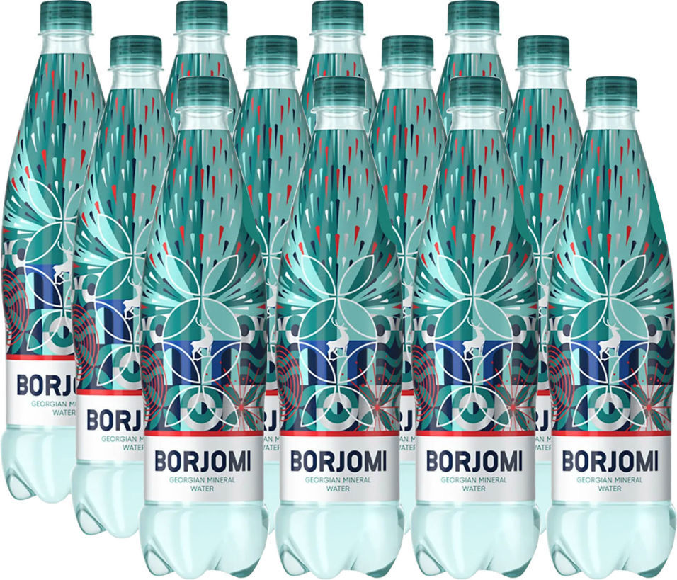 Вода Borjomi минеральная лечебно-столовая газированная 750мл (упаковка 6 шт.)