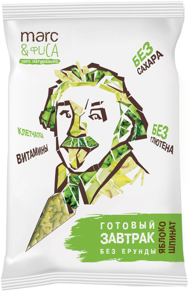Готовый завтрак Marc&Фиса Яблоко и Шпинат 200г