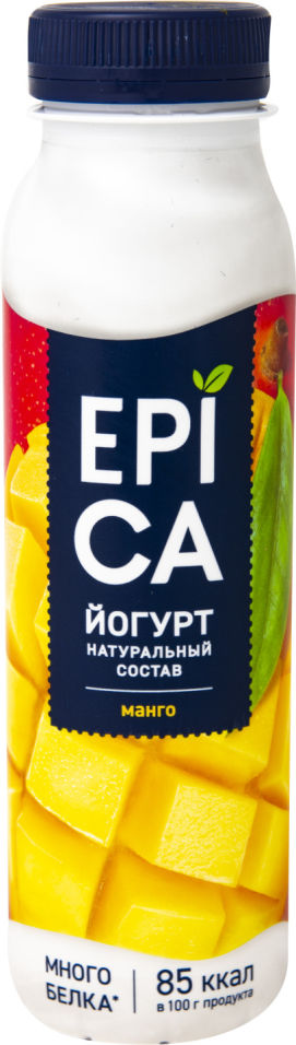 Йогурт питьевой Epica Манго 25 260г 70₽