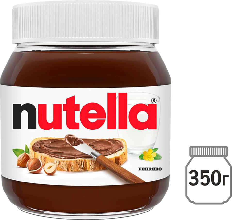Паста Nutella ореховая с добавлением какао 350г Паста Nutella ореховая с добавлением какао 350г