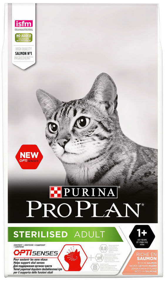 Сухой корм для кошек Pro Plan Optisenses Sterilised с лососем 10кг Сухой корм для кошек Pro Plan Optisenses Sterilised с лососем 10кг
