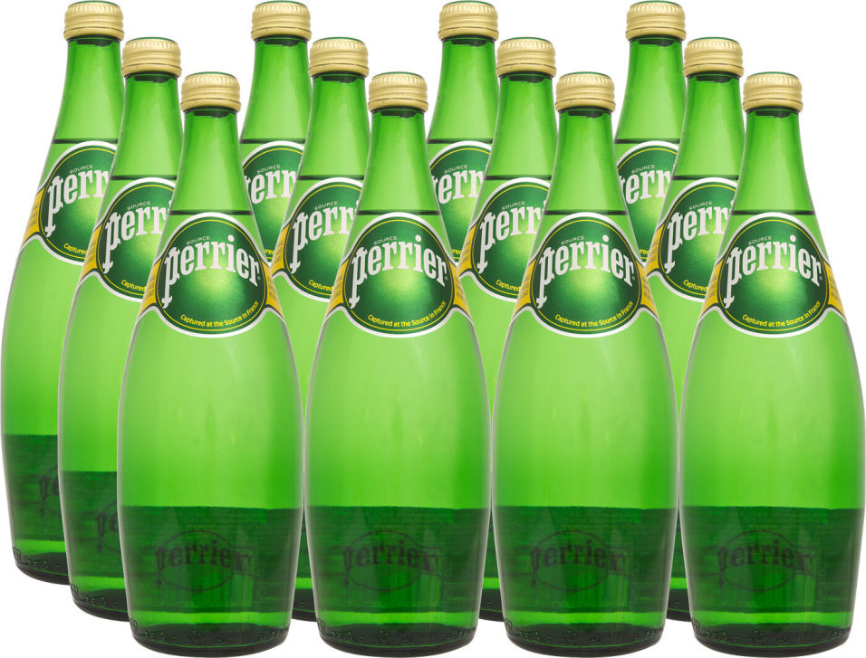 Вода Perrier минеральная столовая газированная 750мл (упаковка 12 шт.)