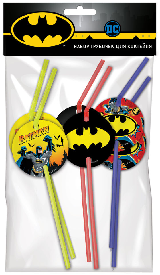 Набор трубочек Batman 6шт