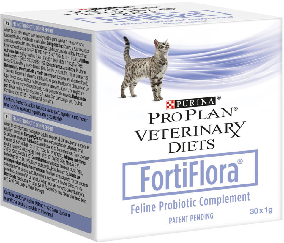 Пребиотическая добавка для кошек и котят Pro Plan Veterinary diets Forti Flora 30шт*1г Пребиотическая добавка для кошек и котят Pro Plan Veterinary diets Forti Flora 30шт*1г