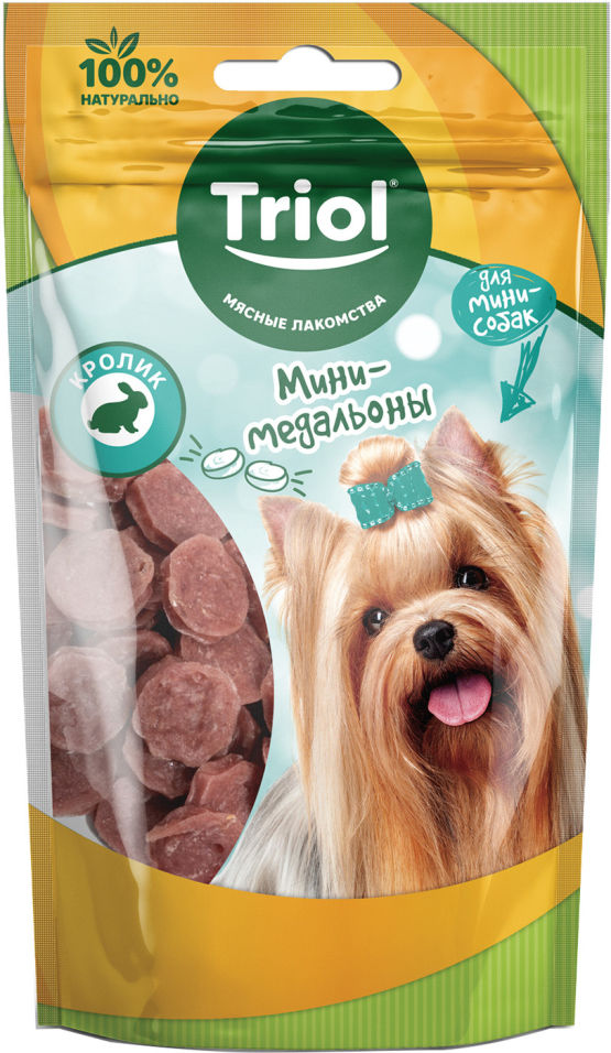 Лакомство для собак Triol Мини-медальоны из Кролика 50г Лакомство для собак Triol Мини-медальоны из Кролика 50г
