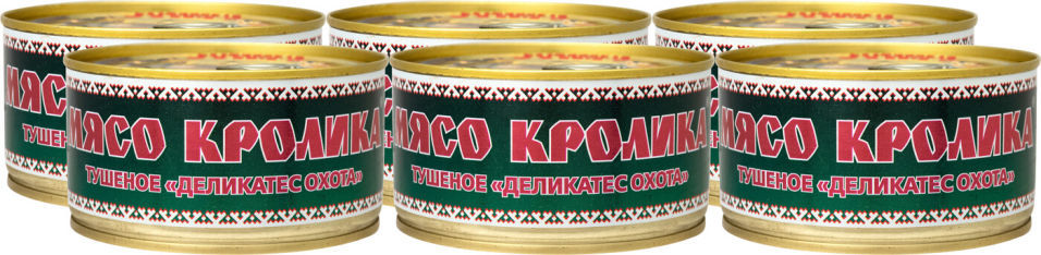 Мясо кролика Балтийский Деликатес Охота тушеное 325г (упаковка 3 шт.)