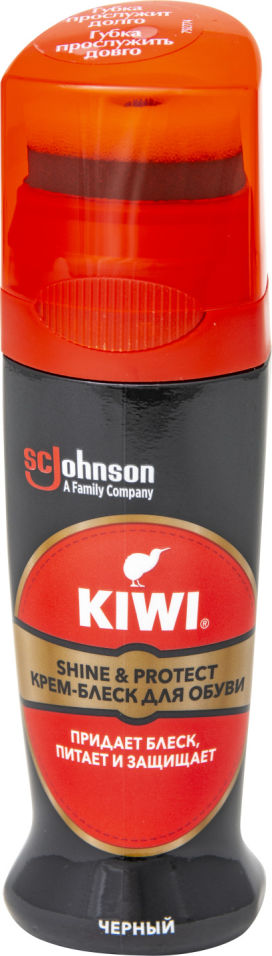Крем-блеск для обуви Kiwi Shine&Protect черный 75мл