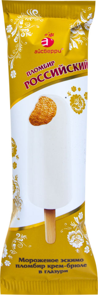 Мороженое Айсберри пломбир эскимо крем-брюле в глазури 12 70г 54₽