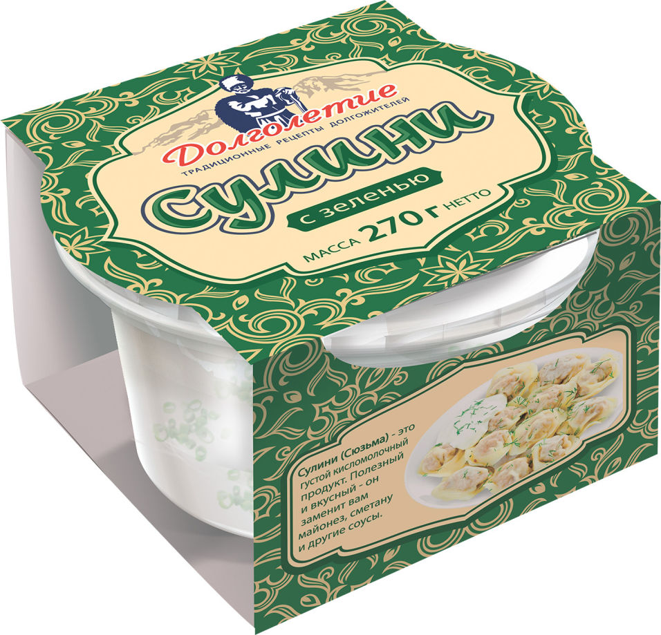 Соус Долголетие Сулини с зеленью 8% 270г