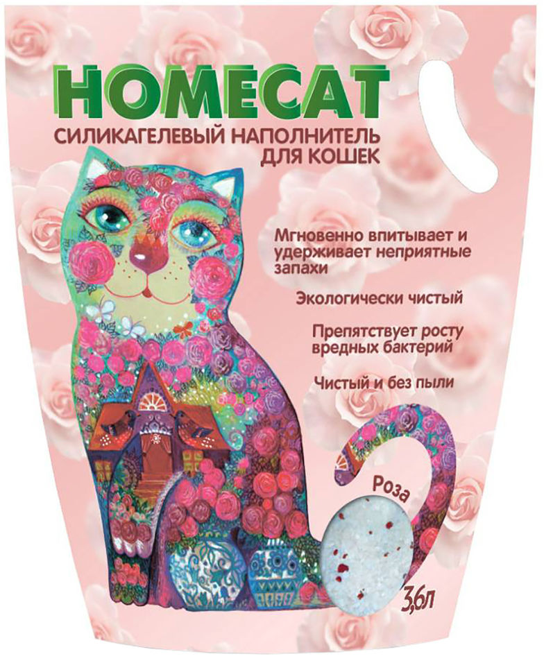 Наполнитель для кошачьего туалета Homecat Роза 3.8л Наполнитель для кошачьего туалета Homecat Роза 3.8л