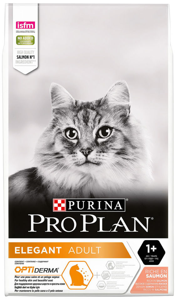 Сухой корм для кошек Pro Plan Elegant с лососем 10кг Сухой корм для кошек Pro Plan Elegant с лососем 10кг