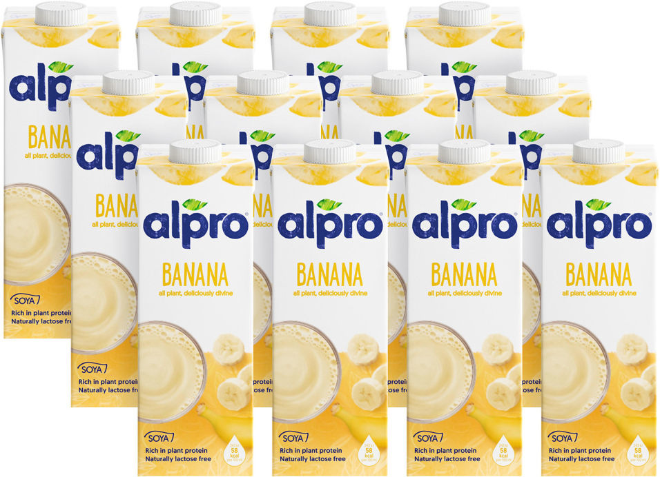 Напиток соевый Alpro Soya Banana 1л (упаковка 12 шт.)