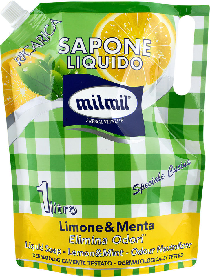 Мыло жидкое MilMil Limone & menta 1000мл