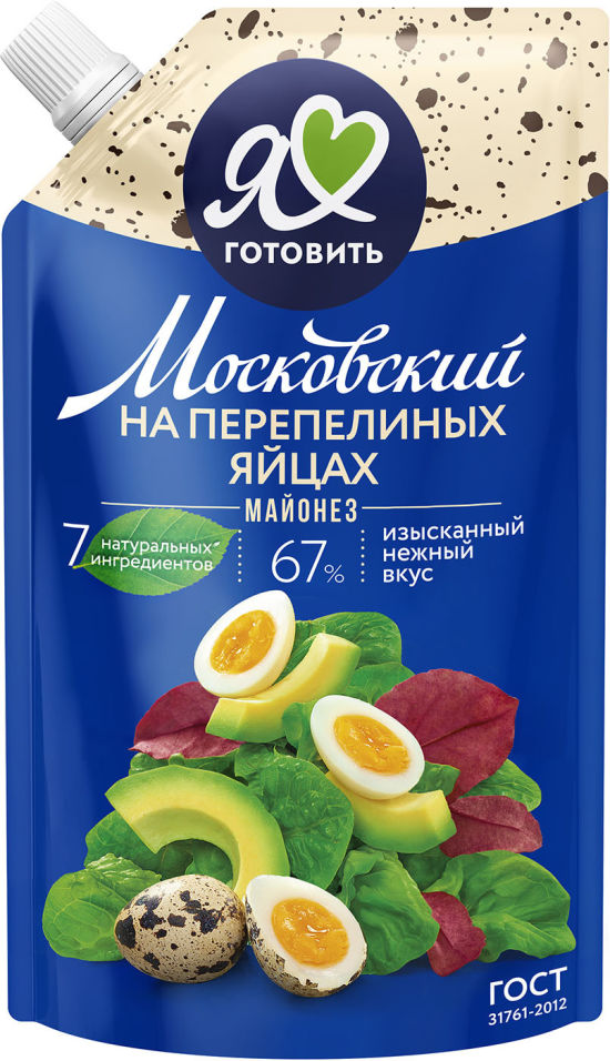 Майонез Московский Провансаль на перепелиных яйцах 67% 600мл