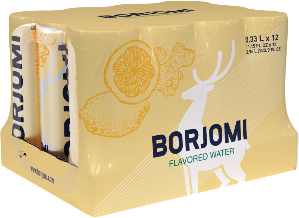 Напиток Borjomi Flavored Water Цитрусовый микс-Имбирь без сахара 330мл (упаковка 3 шт.)