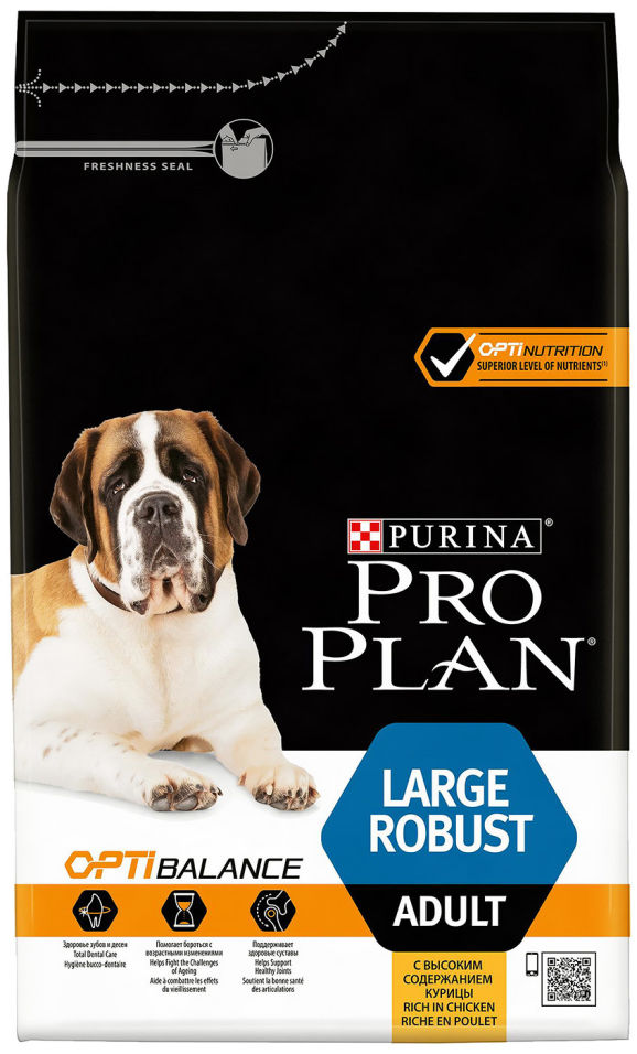 Сухой корм для собак Pro Plan Optibalance Large Robust Adult для крупных пород мощного телосложения с курицей 3кг Сухой корм для собак Pro Plan Optibalance Large Robust Adult для крупных пород мощного телосложения с курицей 3кг