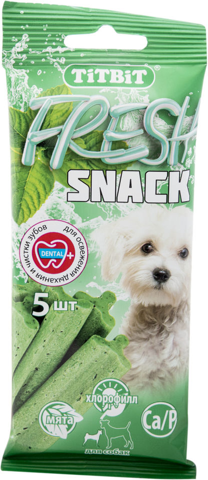 Лакомство для собак TiTBiT Fresh Snack для чистки зубов 55г Лакомство для собак TiTBiT Fresh Snack для чистки зубов 55г