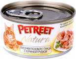 Корм для кошек Petreet Куриная грудка и тунец 70г Корм для кошек Petreet Куриная грудка и тунец 70г