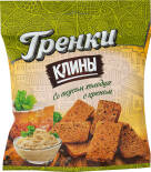 Сухарики Клины Гренки ржаные со вкусом холодца и хрена 40г Сухарики Клины Гренки ржаные со вкусом холодца и хрена 40г