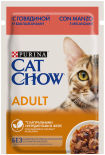 Влажный корм для кошек Cat Chow с говядиной и баклажанами в желе 85г