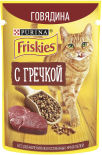 Влажный корм для кошек Friskies Говядина с гречкой 75г