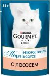 Корм для кошек Gourmet Perle Мини-филе с лососем в соусе 85г Корм для кошек Gourmet Perle Мини-филе с лососем в соусе 85г