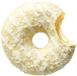 Донат Donut Worry Be Happy с кремовой начинкой и кокосом 68г