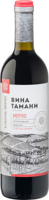 Вино Вина Тамани Мерло красное полусладкое 12% 0.7л
