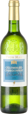 Вино Yvon Mau Colombard Chardonnay белое сухое 12% 0.75л