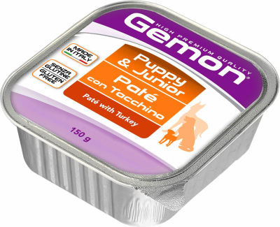 Корм для щенков Gemon Dog паштет индейка 150г