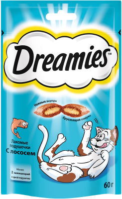 Лакомство для кошек Dreamies с лососем 60г