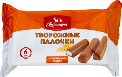 Творожные палочки Свитлогорье ванильные в карамельной глазури 23% 180г